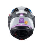 Capacete Texx Escamotiavel Gladiator V3 Reisen  Azul Rosa Branco 