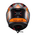 Capacete Texx Escamotiavel Kratos Nomade  Preto Laranja Cinza