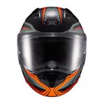 Capacete Texx Escamotiavel Kratos Nomade  Preto Laranja Cinza