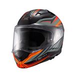 Capacete Texx Escamotiavel Kratos Nomade  Preto Laranja Cinza