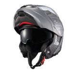 Capacete Texx Escamotiavel Kratos Solid  Titanio Fosco 