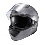 Capacete Texx Escamotiavel Kratos Solid  Titanio Fosco 