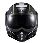 Capacete Texx Escamotiavel Stratos 180 Scratched  Preto verde 