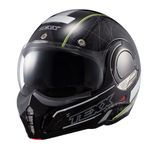 Capacete Texx Escamotiavel Stratos 180 Scratched  Preto verde 