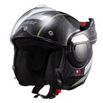Capacete Texx Escamotiavel Stratos 180 Scratched  Preto verde 