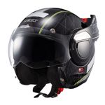 Capacete Texx Escamotiavel Stratos 180 Scratched  Preto verde 