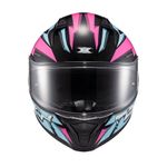 Capacete Texx Fechado Raptor Genesis Azul Rosa Branco