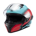 Capacete Texx Fechado Raptor Hornet Azul Vermelho Branco 