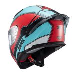 Capacete Texx Fechado Raptor Hornet Azul Vermelho Branco 