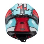 Capacete Texx Fechado Raptor Hornet Azul Vermelho Branco 