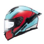 Capacete Texx Fechado Raptor Hornet Azul Vermelho Branco 