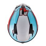 Capacete Texx Fechado Raptor Hornet Azul Vermelho Branco 