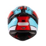 Capacete Texx Fechado Raptor Hornet Azul Vermelho Branco 