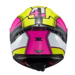 Capacete Texx Fechado Raptor Hornet Verde Rosa Branco