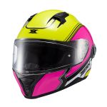 Capacete Texx Fechado Raptor Hornet Verde Rosa Branco
