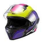 Capacete Texx Fechado Raptor Hornet Verde Roxo Branco Rosa 