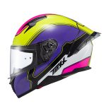 Capacete Texx Fechado Raptor Hornet Verde Roxo Branco Rosa 