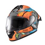Capacete Texx Fechado Spihe Gear Vermelho Azul