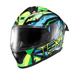 Capacete Texx Fechado Spihe Maasai Verde Azul