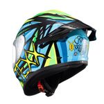 Capacete Texx Fechado Spihe Maasai Verde Azul
