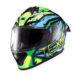 Capacete Texx Fechado Spihe Maasai Verde Azul