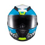 Capacete Texx Fechado Wing Superstar  Azul verde branco 