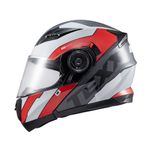 Capacete Texx Gladiator V3 Reisen  Vermelho Branco 