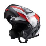 Capacete Texx Gladiator V3 Reisen  Vermelho Branco 
