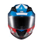 Capacete Texx Strike Superstar Azul Vermelho Branco 