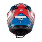 Capacete Texx Strike Superstar Azul Vermelho Branco 