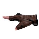 Luva Texx Liberty Meio Dedo  Marrom 