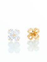 Brinco Flor Cravejado Bianca Semijoia