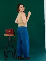 Calça Jeans Feminina Balloon Cintura Alta Cami