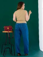 Calça Jeans Feminina Balloon Cintura Alta Cami