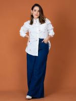Camisa Feminina em Chambray Bordada Aghata