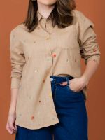 Camisa Feminina em Chambray Bordada Aghata