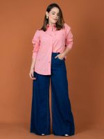Camisa Feminina em Chambray Bordada Aghata