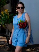 Conjunto Alfaiataria de Colete Alongado e Shorts Talita