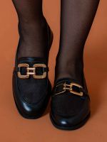 Mocassim Feminino em Couro e Tela Elisa