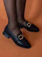 Mocassim Feminino em Couro e Tela Elisa
