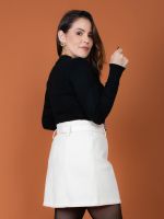 Saia Feminina Lã Batida Curta Liz