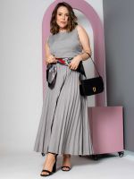Saia Feminina Midi Plissada July