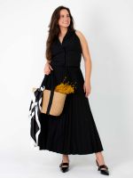 Saia Feminina Midi Plissada July