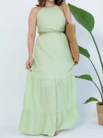Vestido Longo com Detalhe Cut Out Aurora