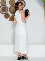 Vestido Midi com Fenda Frontal Vanessa