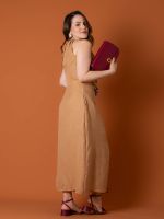 Vestido Midi com Fenda Frontal Vanessa