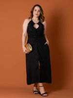 Vestido Midi com Fenda Frontal Vanessa