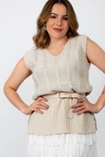 Colete Feminino Tricô Alongado Elisa