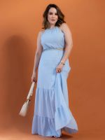 Vestido Longo com Detalhe Cut Out Aurora