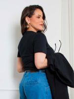 Blusa Cropped Manga Curta Amalfi